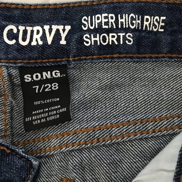 S.O.N.G. Super High Rise Distressed Shorts - Picture 4 of 4